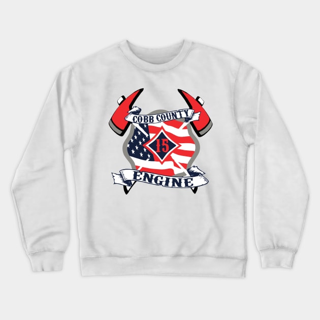 Cobb County Fire & Emergency Services Station 15 Crewneck Sweatshirt by LostHose